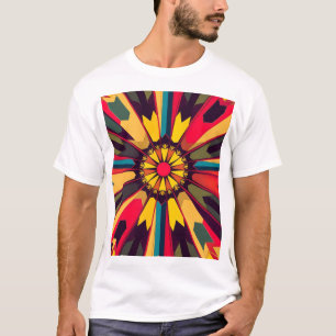 Retro patroon barst met levendige t-shirt