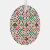 Retro patroon: behang, textielontwerp glas ornament (Voorkant Rechts)