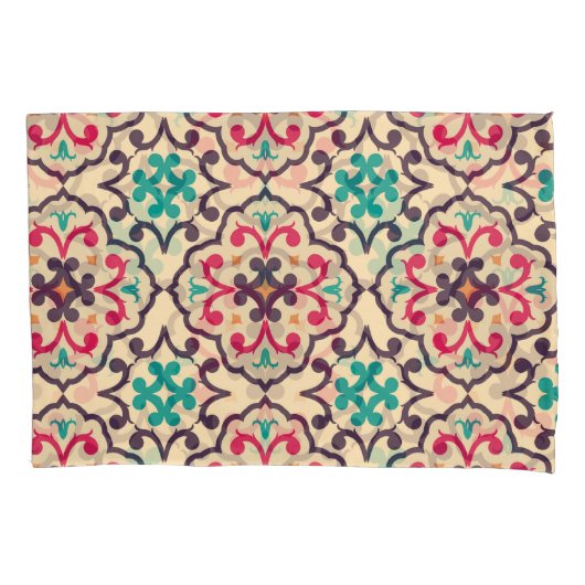 Retro patroon: behang, textielontwerp kussensloop (Voorkant)