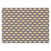 Retro Patroon Blauw Geel Bes Wit Tafelkleed (Voorkant (Horizontaal))