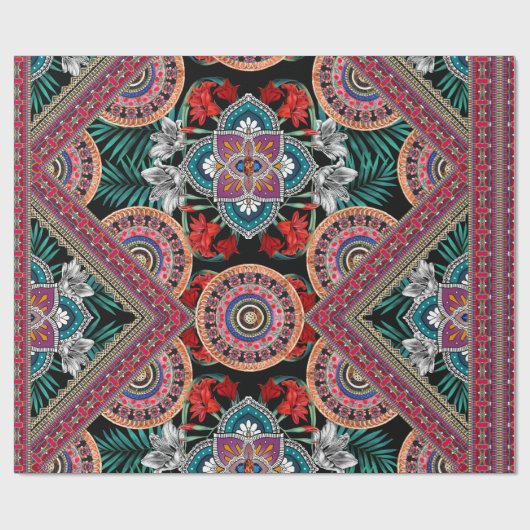 Retro Patroon Cadeaupapier (Vlak)