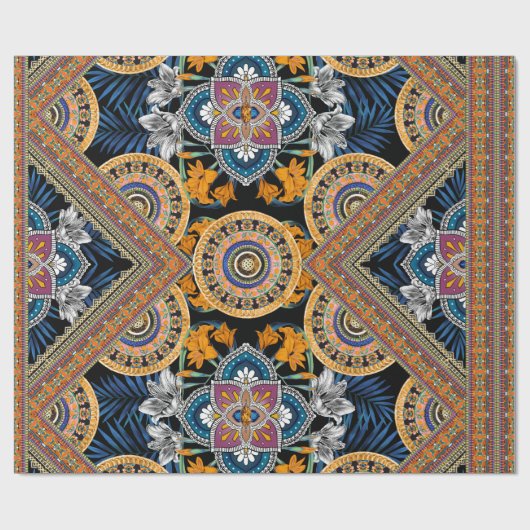 Retro Patroon Cadeaupapier (Vlak)