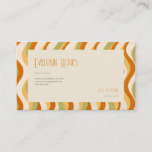 Retro patroon golvende textuur visitekaartje (Voorkant)