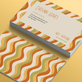 Retro patroon golvende textuur visitekaartje