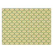 Retro patroon groen bruin wit tafelkleed (Voorkant (Horizontaal))