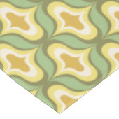 Retro patroon groen bruin wit tafelkleed (Gekanteld)