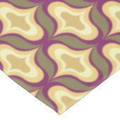 Retro patroon groen geel wit tafelkleed (Gekanteld)