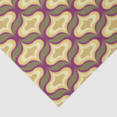 Retro Patroon Groen Geel Wit Tissuepapier (Detail)