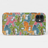 Retro patroon met cartoondieren Case-Mate iPhone case (Achterkant (horizontaal))
