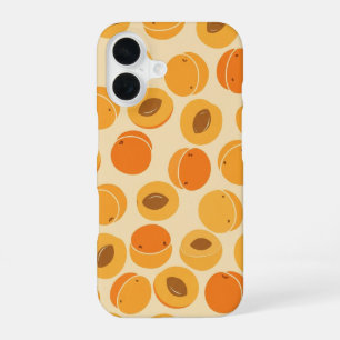 Retro patroon met gestileerde abrikozen iPhone 16 hoesje
