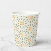 Retro Patroon Papier Cup Papieren Bekers (Achterkant)