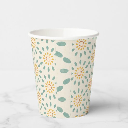 Retro Patroon Papier Cup Papieren Bekers (Links)
