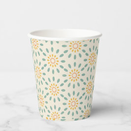 Retro Patroon Papier Cup Papieren Bekers