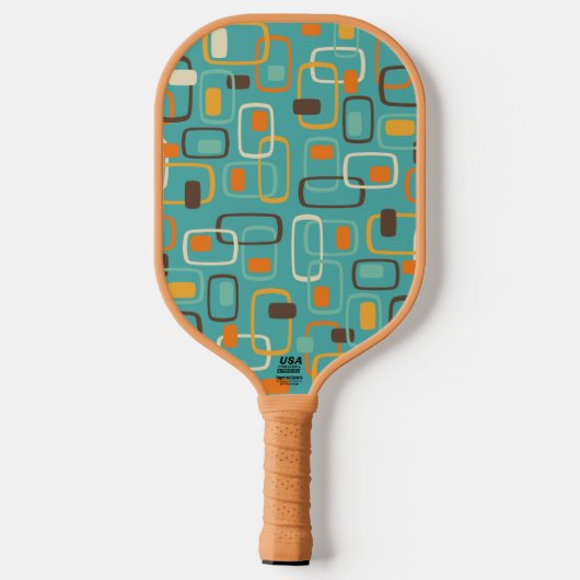Retro Patroon Pickleball Paddle (Achterkant)