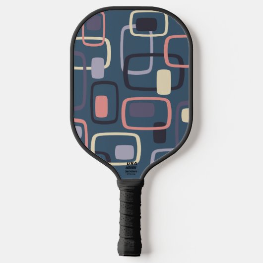 Retro Patroon Pickleball Paddle (Achterkant)