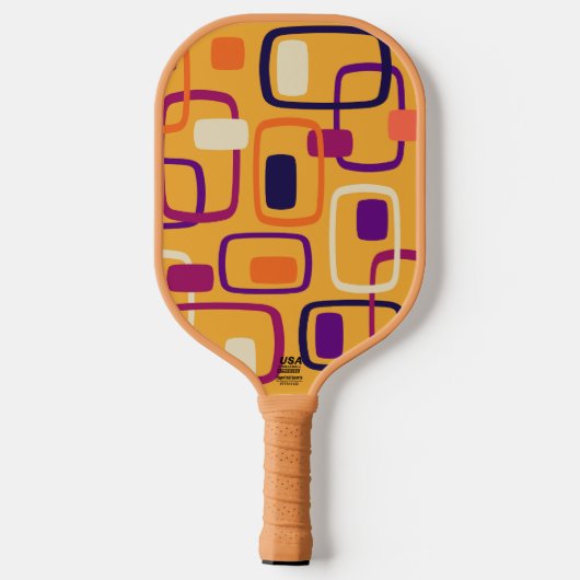 Retro Patroon Pickleball Paddle (Achterkant)