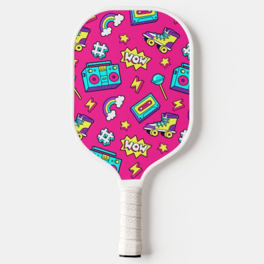 Retro Patroon Pickleball Paddle (Achterkant)