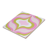 Retro Patroon Roze  Tegeltje (Zijkant)