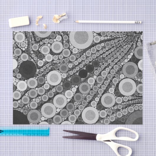 Retro Patroon van Black&White Tissuepapier (Craft)