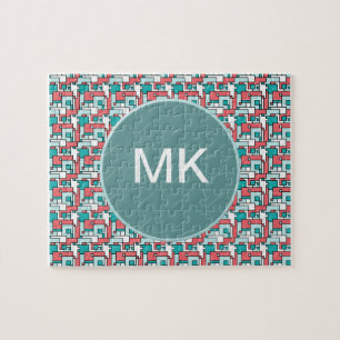 Retro Patroon van de Baksteen Legpuzzel