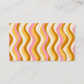 Retro patroon vrouwelijk visitekaartje (Achterkant)