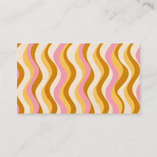 Retro patroon vrouwelijk visitekaartje (Achterkant)