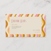 Retro patroon vrouwelijk visitekaartje (Voorkant)