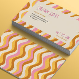 Retro patroon vrouwelijk visitekaartje