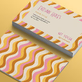 Retro patroon vrouwelijk visitekaartje