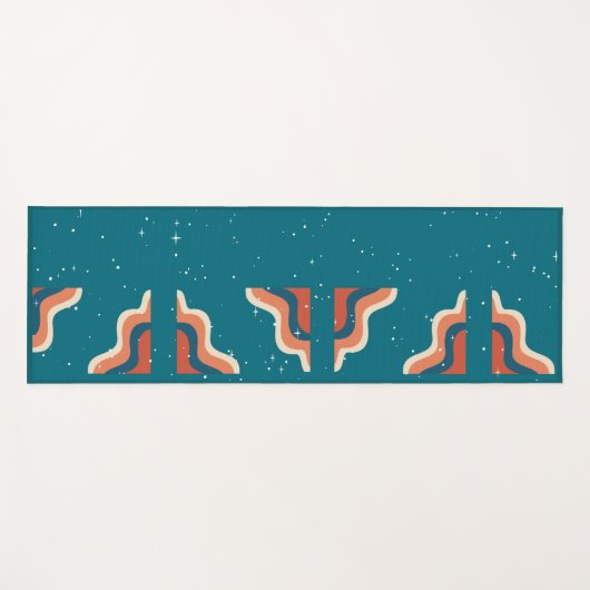 Retro Patroon Workout Yogamat (Voorkant (horizontaal))