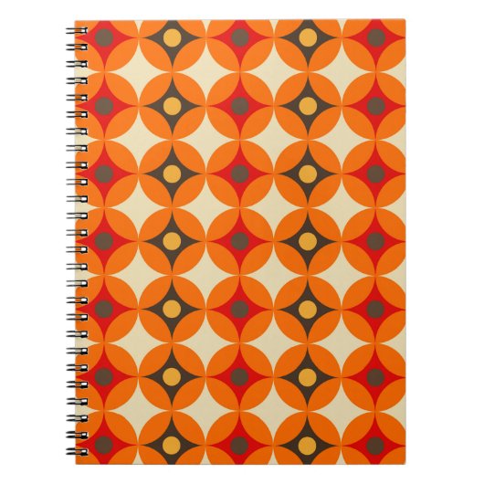 Retro Patroon Zakelijk Notitieboek (Voorkant)
