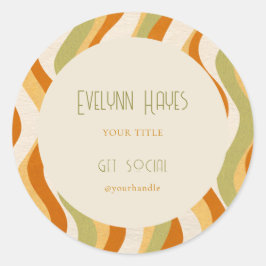 Retro Pattern 70s Product Stickers