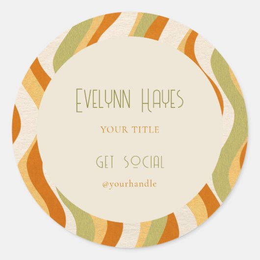 Retro Pattern 70s Product Stickers (Voorkant)