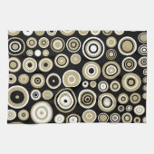 Retro Pattern Abstracte kunst - keukenhanddoek (Horizontaal)