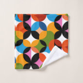 RETRO Pattern Colorful Mid Century Modern Name Bad Handdoek (Wasdoekje)