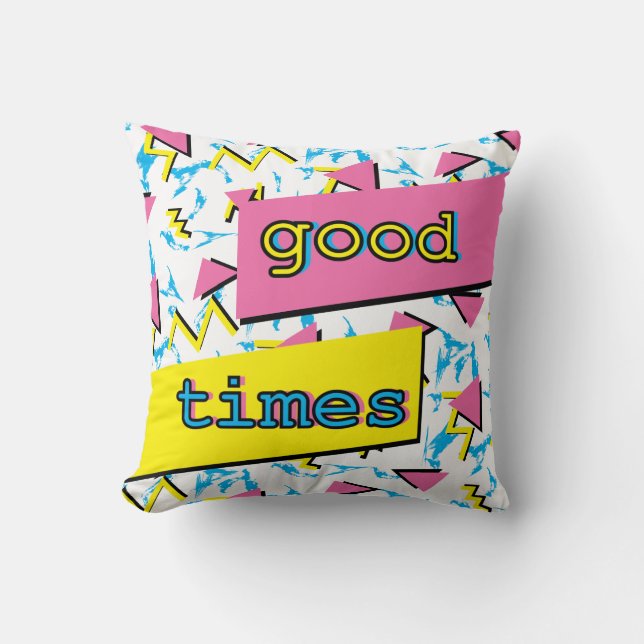 Retro Pattern Good Times Pillow Kussen (Voorkant)
