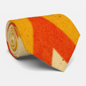 Retro Pattern Red Yellow Green Oranje Stropdas (Opgerold)