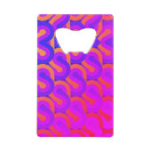 RETRO PATTERN VAN GROOVY SEVENTIES CREDITKAART FLESSENOPENER (Voorkant)