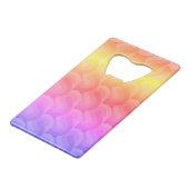 RETRO PATTERN VAN GROOVY SEVENTIES CREDITKAART FLESSENOPENER (Achterkant Gekanteld)