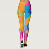 Retro Pattern Yogabroek Leggings (Achterkant)