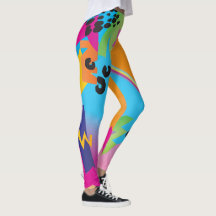 Retro Pattern Yogabroek Leggings
