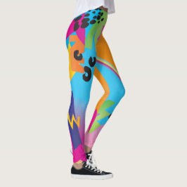 Retro Pattern Yogabroek Leggings