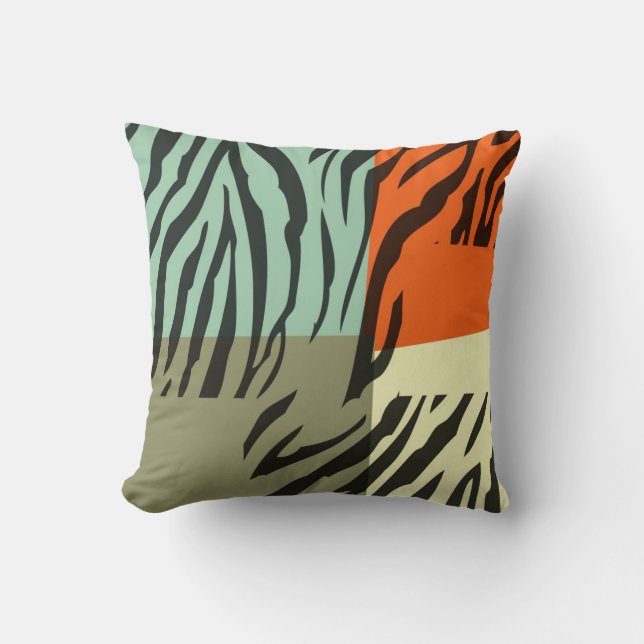 Retro Pattern Zebra Art Pillow Kussen (Voorkant)