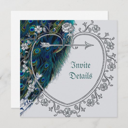 retro paukveren nodigen kaart (Voorkant / Achterkant)