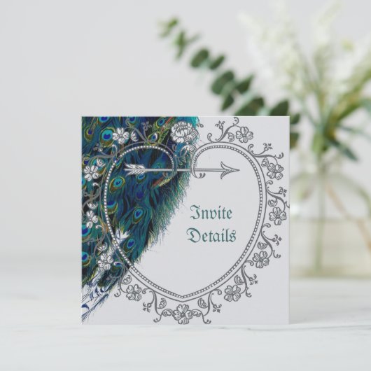  retro  paukveren nodigen kaart (Staand voorkant)