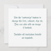  retro  paukveren nodigen kaart (Achterkant)