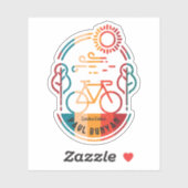 Retro Paul Bunyan Fietsroute Sticker (Vel)