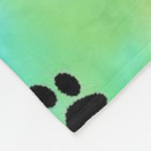 Retro Paw Print Regenboog Tie Dye Fleece Deken (Hoek)
