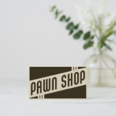 retro pawn shop visitekaartje (Staand voorkant)
