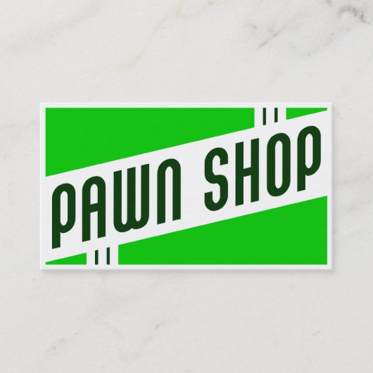 retro pawn shop visitekaartje (Voorkant)